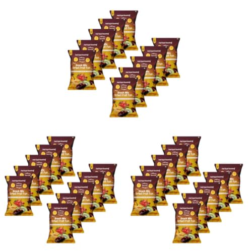 Image of Khari Foods Dried Fruit Fun Snack Mix, 8 in 1 Trail Mix of Dried Dates, Apricots, Kiwi, Mango & More, Fibre & Antioxidants Rich, No Additives (40g x 10) (Pack of 3)