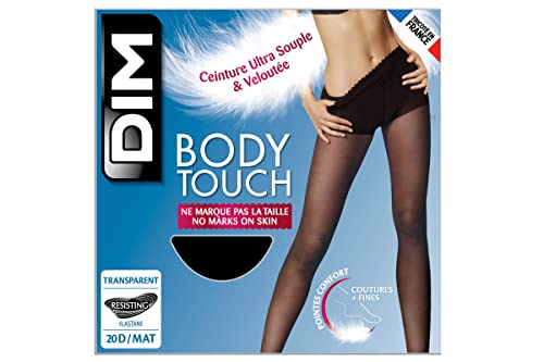 DIM Collant Femme Body Touch Voile Transparent x1 | Ceinture Ultra Souple | Confort Absolu | Effet Seconde Peau | Invisible Sous les Vêtements