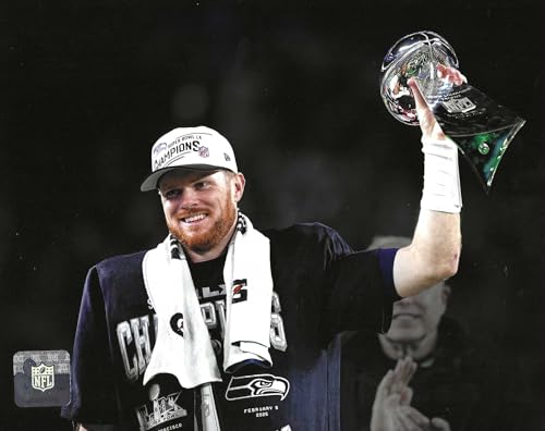 Sam Darnold Seattle Seahawks 8x10 Photo Poster Holding Championship Trophy