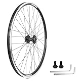 18/20/24 Inch Bicycle Wheelset - 14Gx32H Spokes with ED Brass Nipples - 100mm Front/135mm Rear QR Hubs - 6-Bolt Disc Brake Compatible Release for 6-9 Speed Bikes (Front, 26 inch)