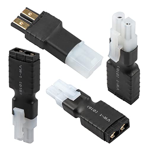 Acekeeps Rc Battery Charger Adapter Compatible With Trx Connector To Tamiya Male Female, Charging Or Converting Battery Plugs (4-Pack) #TOP2