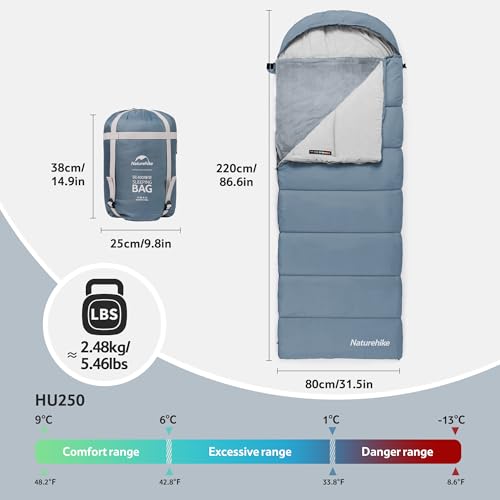 Naturehike bolsa de dormir convertible para adultos, forro de franela desmontable, se puede unir para bolsa doble, convierte en manta chal para camping, senderismo, oficina y hogar miniatura 2