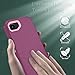 ouyncase Phone Case for iPhone 16e Case with HD Screen Protector, Heavy Duty Shockproof & DustProof & Dropproof 3-Layer Cover Phone Case for iPhone 16e,WineRedPink