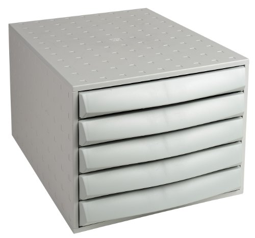 Caisson 5 tiroirs fermés Exacompta THE BOX block de rangement de bureau A4+