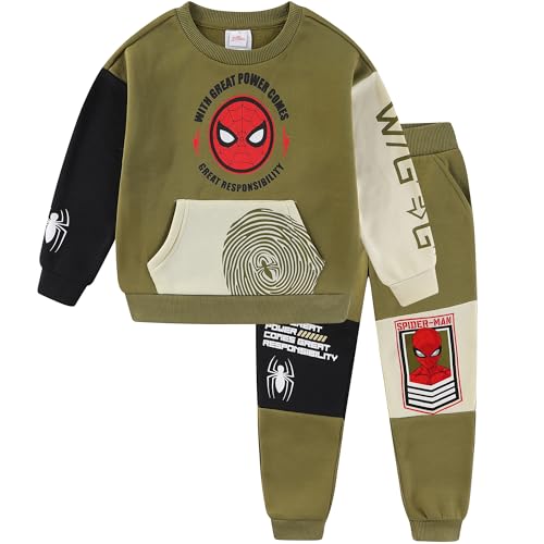 Image of Marvel Spider-Man Boys Sweatshirt and Pant Sets for Toddler to Big Kids