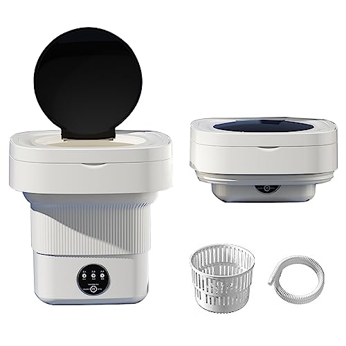Mini Washing Machine Portable Washer, 6.5L Foldable Mini Washing Machine with Spin Dryer, Portable Washing Machine and Dryer Combo for Apartments, Camping, Travel, RV,Green