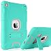 iPad Mini 4 Case,iPad Mini 4 Retina Case,BENTOBEN 3 IN 1 Hybrid [Soft&Hard] Heavy Duty Rugged Stand Cover Shockproof Anti-slip Anti-Scratch Full-body Protective Cases for iPad Mini 4,Mint Green/Gray