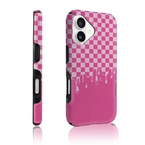 Coque iPhone 16 Plus double couche hybride et magnétique rose pour protection intégrale