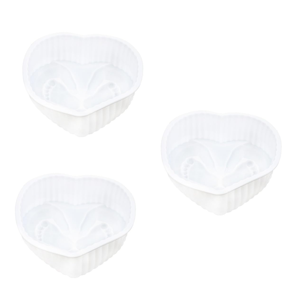 ABOOFAN 3 Pièces moule de pied de bébé moule à gâteau moules à pain pour la cuisson moules à en silicone pâtés gâteaux fromage moule à dessert moules à pâtisserie antiadhésifs 3d