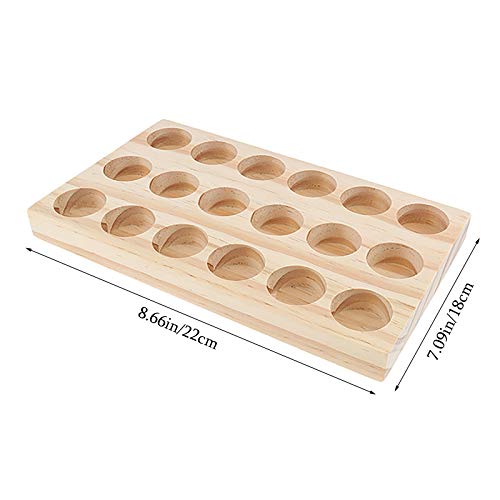 Ätherisches Öl Display Ständer 18 Löcher Holz Box Veranstalter Aromatherapie Öle Hölzern Tragen Gestell Halter… – Bild 3