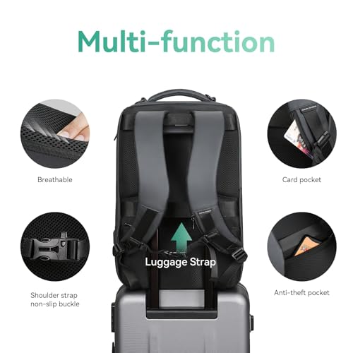 Image of MARK RYDEN Business Backpack for Men, Waterproof High Tech Backpack with Sport Car Shape Design and USB Charging Port, Travel Laptop Backpack Fits 17.3 Inch Notebook