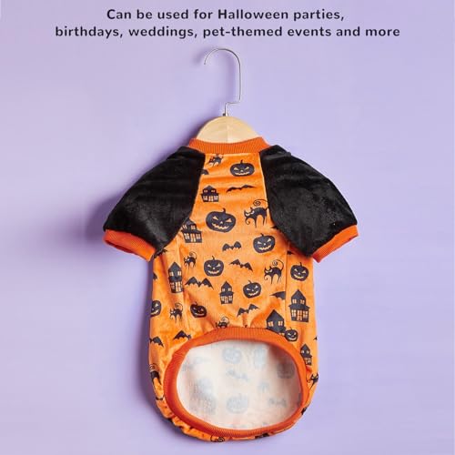 Camisa de Cachorro Morcego Abóbora, Design Exclusivo e Fofo, Macio e Respirável, Fácil de Limpar, Ad