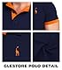 GLESTORE Poloshirt Herren Männer Hemd Herren Kurzarm Giraffe Stickerei T-Shirt Sommer Golf Marine M