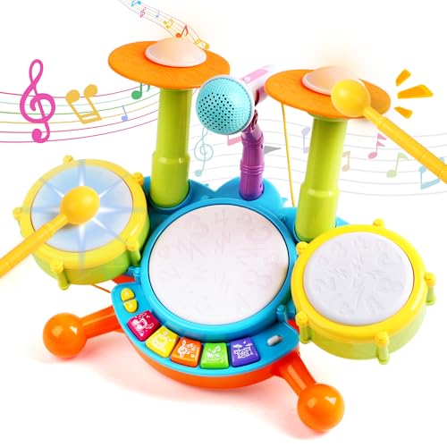 Symiu Juguetes Niños 1 Año - Bateria Ideas Regalo Niño 1 2 Año Tambor Infantil Instrumentos Musicales Juguetes Bebe 1 2 Años Ideas Regalo 1 Año Niños Niñas