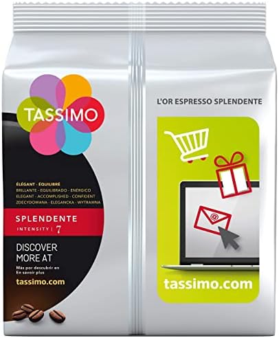 TASSIMO L'OR Espresso Splendente Coffee Capsules T-Discs Pods 5 Pack, 80 Drinks