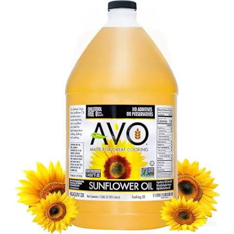 AVO NON-GMO High Oleic Sunflower Oil for General Cooking - 1 Gallon Cover