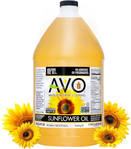 AVO NON-GMO High Oleic Sunflower Oil for General Cooking - 1 Gallon