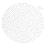 QUARKZMAN 20 Stück Plastik Gitter Leinwand Blätter 3.9 Zoll Runde Gitter Matte Für Stickerei Stricken Häkeln Bastelprojekte Taschenherstellung Wohnungsdekoration Weiß