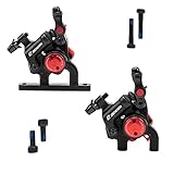 BUCKLOS Zoom Road Bike Line Pulling Hydraulic Disc Brakes Calipers Front + Rear, Aluminum Alloy Hydraulic Bike Brake Caliper with...