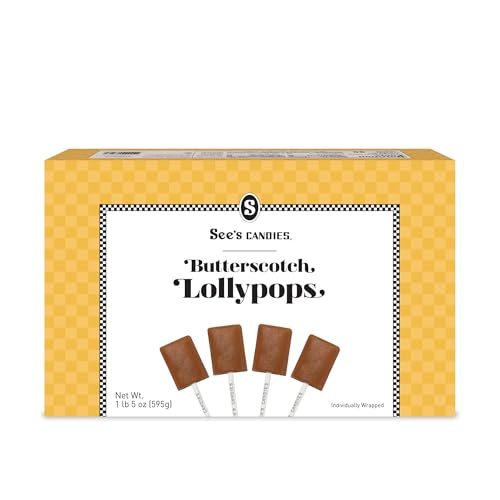 See's Candies 1 lb 5 oz Butterscotch Lollypop