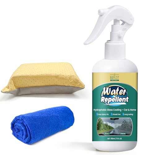 Image of Glass Water Repellent Spray - Hydrophobic Rain Repellent for Car Windshield, Shower Doors, Windows & Mirrors - Long-Lasting Waterproof Treatment, Streak-Free Vision, Prevents