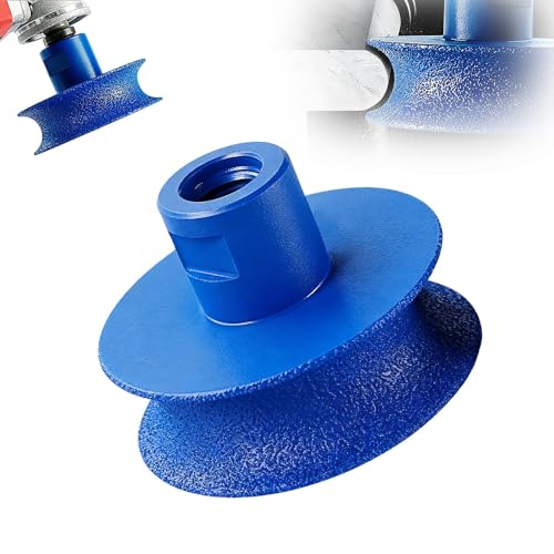 Concave Edge Grinding Wheel, Efficient Edge Profiling for Marble, Quartz, Granite, Ceramic & Concrete, Fits Angle Grinders & Electric Drills (20mm)