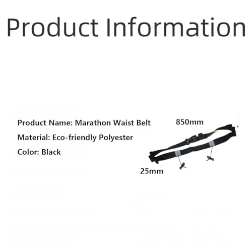 Cinturón con respaldo ajustable con 6 hebillas de gel – ideal para mantener tu respaldo de carreras segura en maratones, triatlones y eventos deportivos - imagen 3