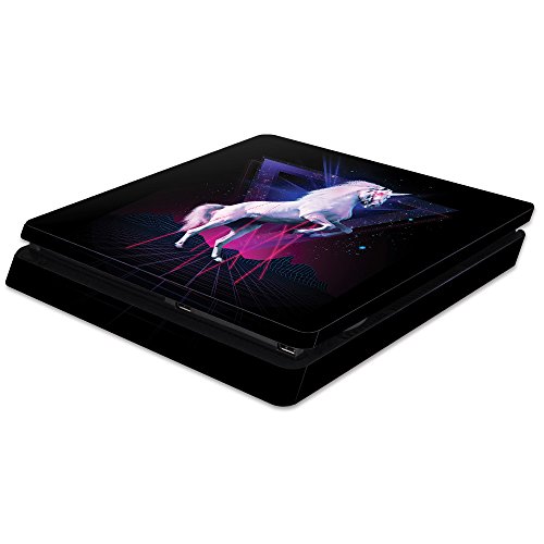 MightySkins Skin Compatible with Sony PS4 Slim Console - Unicorn Rave | Protective, Durable, and Unique Vinyl Decal wrap Cover | Easy to Apply, Remove, and Change Styles | Made in The USA