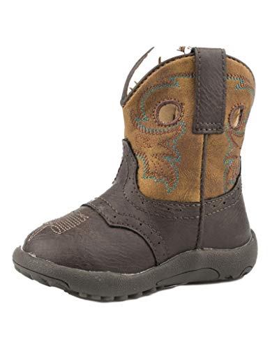 ROPER Infant-Boys' Daniel Western Boot Round Toe Brown 2 D