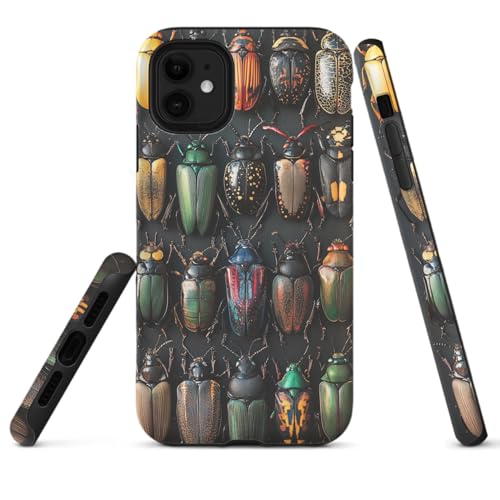 HYPESTYLE Beetles Phone Case Compatible with iPhone 16 15 14 13 12 Compatible with Samsung Galaxy S25 S24 S23 S21 FE S22 Dual Layer Sturdy Shockproof Full Protection with Mag-Safe