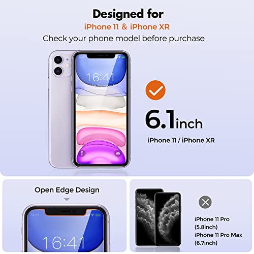 Image of UNBREAKcable Privacy Screen Protector Shatterproof Tempered Glass [True 28Anti Spy] [9H Hardness] [Easy Installation Frame] for iPhone 11 /XR 6.1 inch - 2 Pack