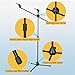 immagine 2Moukey MMs-3 Asta Giraffa per microfono Supporto Treppiedi regolabile pieghevole di Microfono con 2 clip e 2 coperchio in schiuma