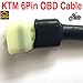 Motorcycle 6 Pin OBD Diagnostic Cable Motorbike Kline and Canbus Motorbike Adapter