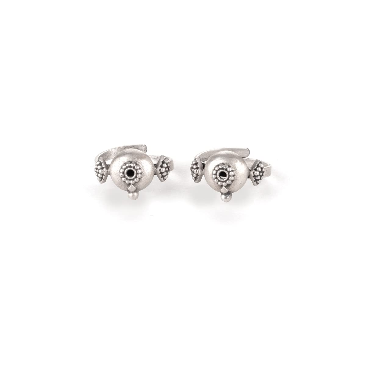 shaya Women's By Caratlane Antique Beejis Committee Meeting Toe Rings In 925 Silver-picture-20
