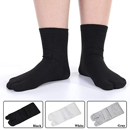 Geyoga 6 Pairs Flip Flop Socks Unisex Split Toe Cotton Tabi Socks for Women Men4
