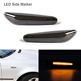 🚗 HELLESTES LICHT -- Mit 18 hochwertigen 2835 SMD-LEDs (2er Pack) pro Lampe sind die LED Seitenblinker bernsteinfarbenes Licht, das Ihrem Auto einen neuen coolen Look verleiht, wenn die LED Blinker Seitenblinker eingeschaltet sind.