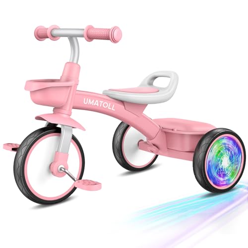 Umatoll Toddler Tricycle for 18 Month to 4 Year Old Girls,Toddler Bike Toys with Adjustable...