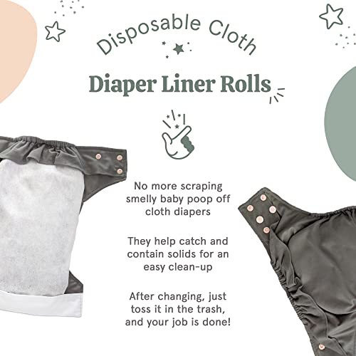 LA PETITE OURSE Cloth Diaper Liners, Cloth Diaper Liner Rolls, Fragrance Free Cloth Diaper Liners, Unscented, SGS Certified, 11.5 X 6.75 inches - 100 Sheets/Roll - Pack of 4 - Thumbnail 4