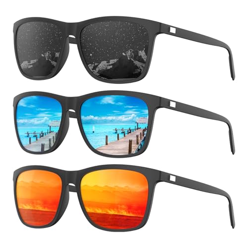 KALIYADI Sunglasses-Men Mens-Sunglasses Polarized Sun glasses: UV Protection Unisex Driving Fishing Lightweight Classic