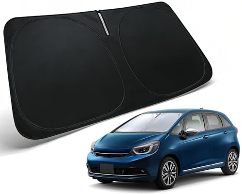 Image of Windshield Sun Shade for Honda Fit 2007-2024 | Car Front Window SunShade with 240T Sun Visor Protector Blocks UV Rays Heat Sun Shield Accessories