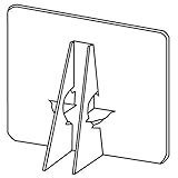 Lineco Self-Stick Double Wing Easel Back, 12 inches, White, Package of 25 (L328-1238)