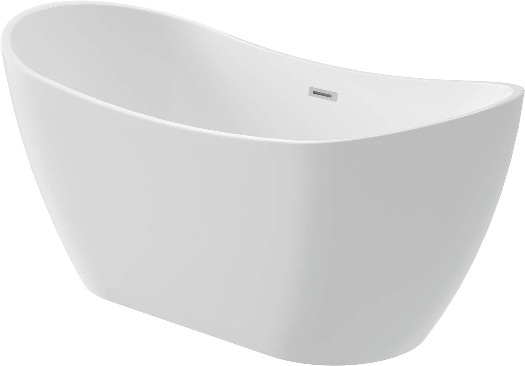 Vasca da bagno in acrilico a libera installazione ovale 150x72 cm bianco - Stapol