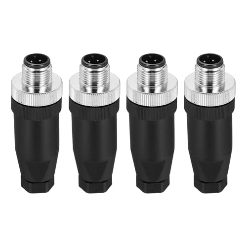 Conector de cable de aviación macho M12 de 4 pines circular IP67 para informática 2