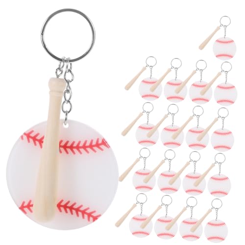 Porte-clés de baseball avec batte pour accessoiriser les sacs à dos de sport