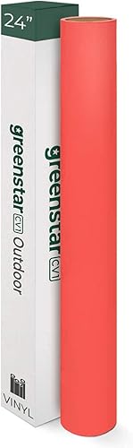 Greenstar CV1 - Calcomanías de vinilo adhesivas para exteriores, 3 mil 24 pulgadas x 50 yardas (coral)