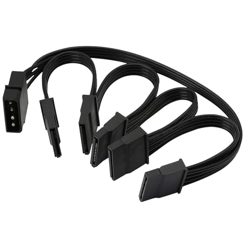 GELRHONR Câble d'alimentation Molex vers SATA, câble d'alimentation répartiteur SATA 4 broches IDE vers 5x15 broches pour disque dur