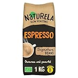 NATURELA Organic Coffee Beans | Slow-Roasted 100% Arabica & Robusta | Premium Signature Blend for Espresso, French Press, or Filter Coffee - Freshly Packed 1kg Bag