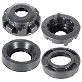 Front Upper & Lower Coil Spring Isolators Kit Compatible with Jeep Grand Cherokee WJ/WG 1999-2004, Replaces 52088257, 52088401, K160040, K160041