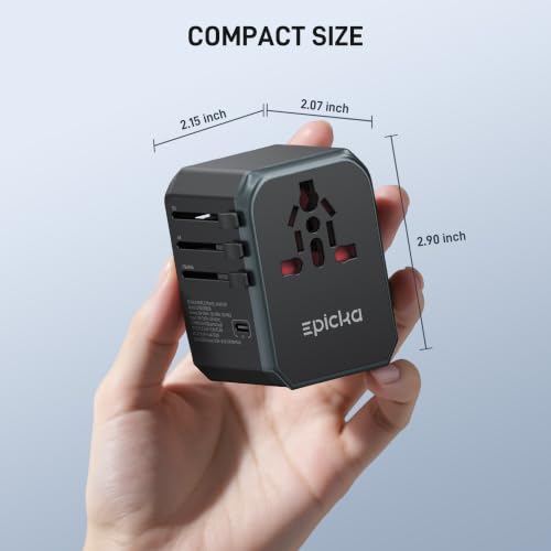 Image of EPICKA Universal Travel Adapter with 1AC /3 USB-C /2 USB-A Ports