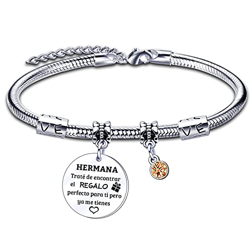 LUODAN Regalos Pulsera para Hermana, Pulsera para Mujer, Regalos de Cumpleaños Navidad Familiares, Pulsera para Hermana Cover